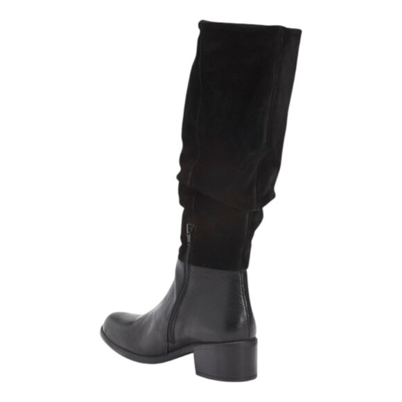 EMANUELE CRASTO Made In Italy Suede Slouchy High Shaft Boots - Picture 2 of 3